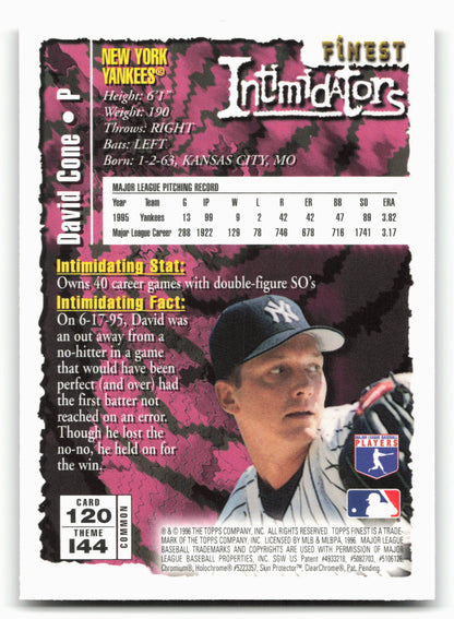 1996 Finest #120 David Cone