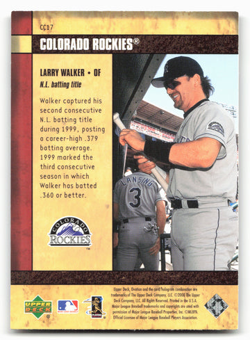 2000 Upper Deck Ovation #CC17 Larry Walker Curtain Calls