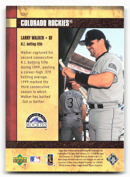 2000 Upper Deck Ovation #CC17 Larry Walker Curtain Calls