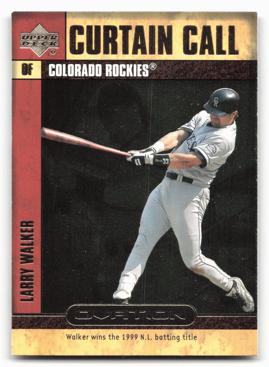 2000 Upper Deck Ovation #CC17 Larry Walker Curtain Calls