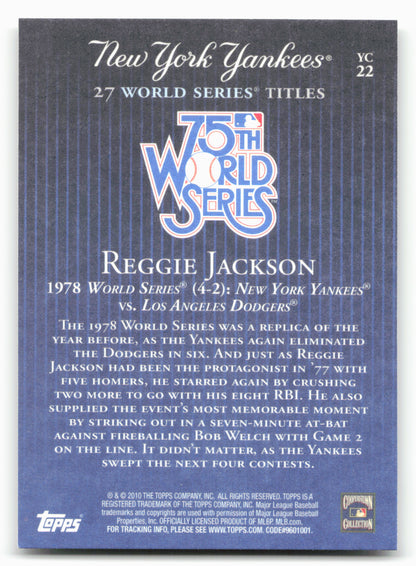 2010 Topps New York Yankees 27 World Series Championships #YC22 Reggie Jackson