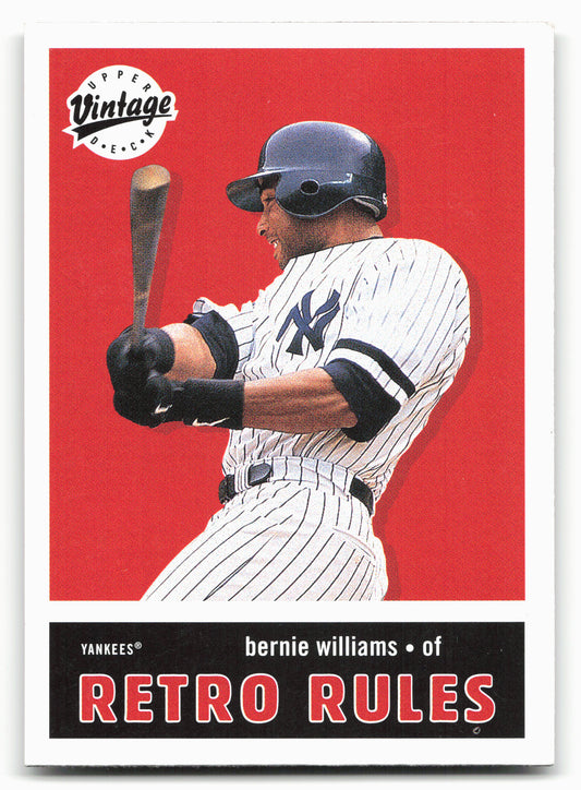 2001 Upper Deck Vintage #R12 Bernie Williams Retro Rules
