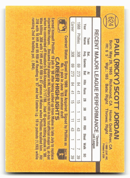 1989 Donruss #624 Ricky Jordan