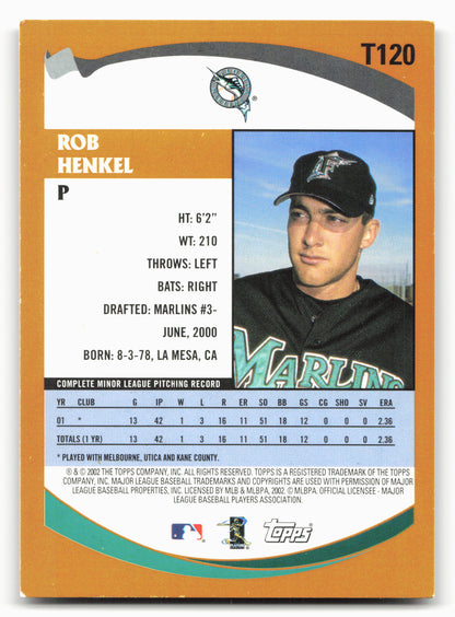 2002 Topps Traded & Rookies #T120 Rob Henkel