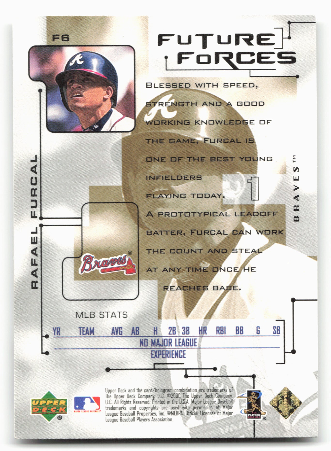 2000 Upper Deck Pros & Prospects #F6 Rafael Furcal Future Forces