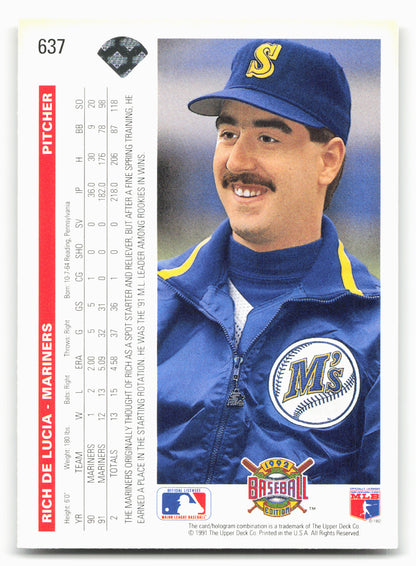 1992 Upper Deck #637 Rich DeLucia