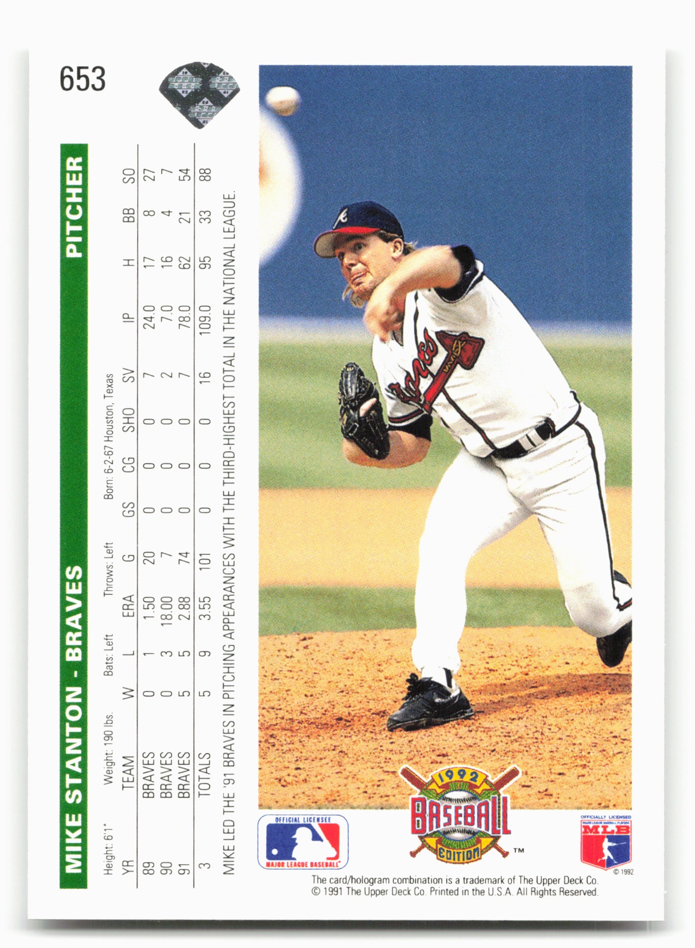 1992 Upper Deck #653 Mike Stanton