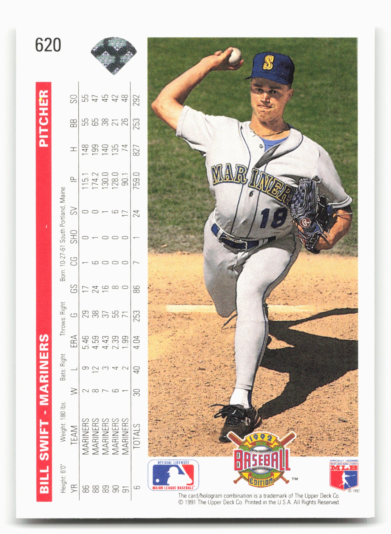 1992 Upper Deck #620 Bill Swift