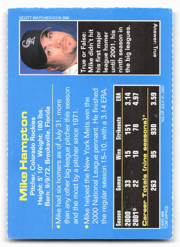2001 Sports Illustrated for Kids #98 Mike Hampton