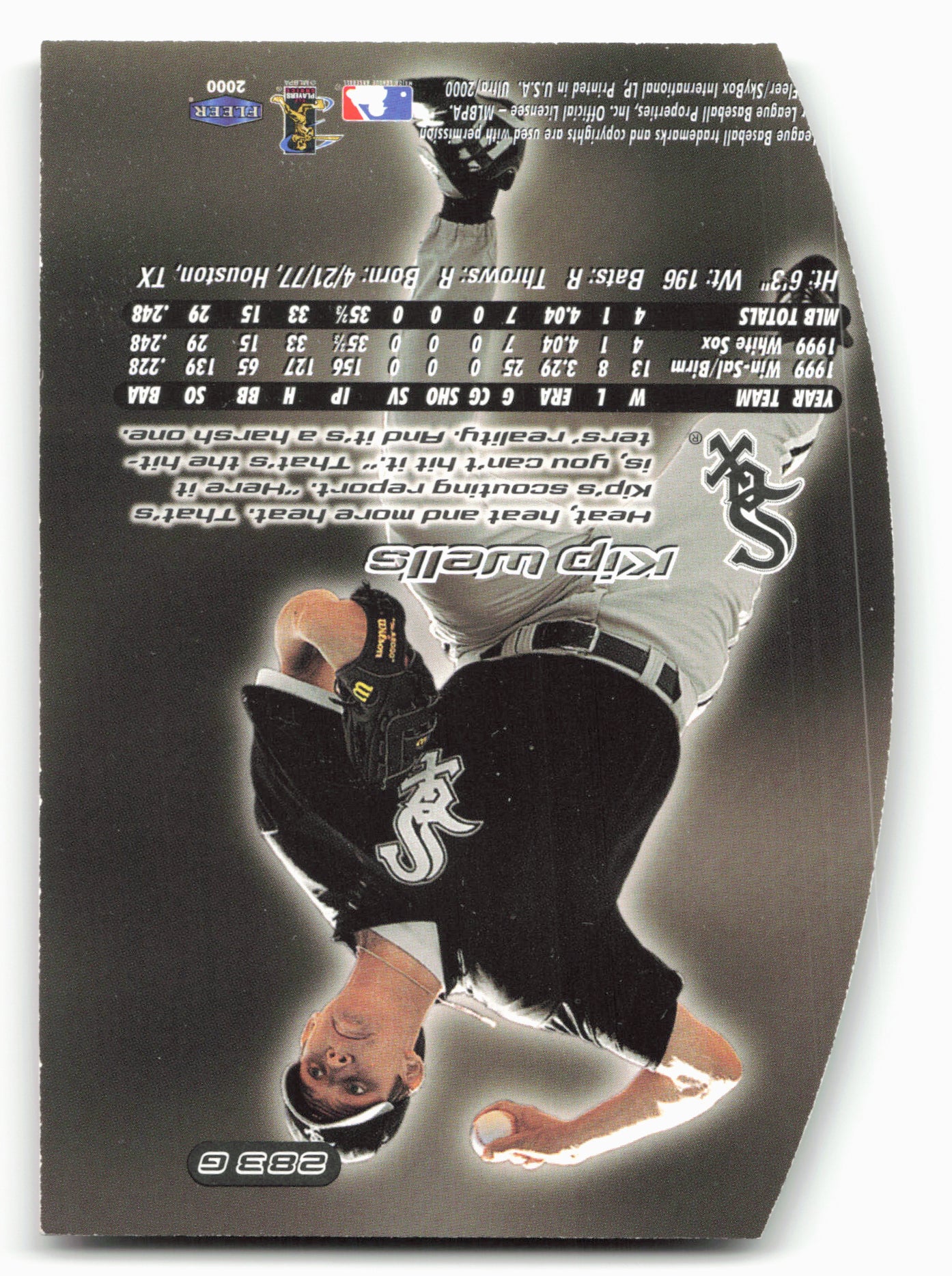 2000 Ultra #283G Kip Wells Gold Medallion