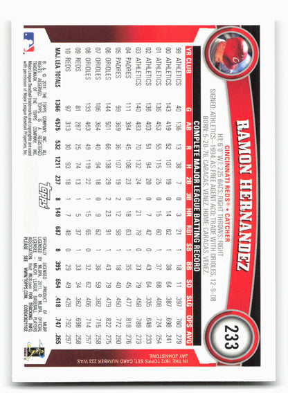 2011 Topps #233 Ramon Hernandez