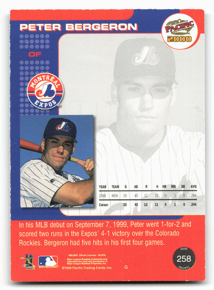 2000 Pacific #258 Peter Bergeron