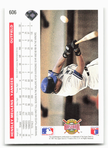 
1992 Upper Deck #606 Hensley Meulens