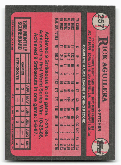 1989 Topps #257 Rick Aguilera