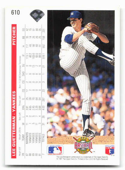 1992 Upper Deck #610 Lee Guetterman