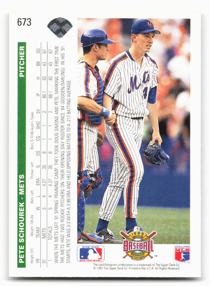 1992 Upper Deck #673 Pete Schourek