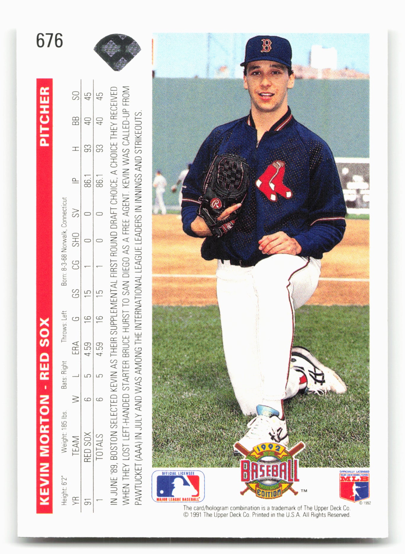 1992 Upper Deck #676 Kevin Morton
