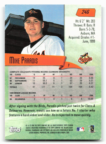 2000 Stadium Club #246 Mike Paradis