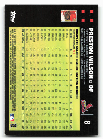 2007 Topps #8 Preston Wilson