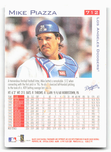 1997 Fleer #712 Mike Piazza