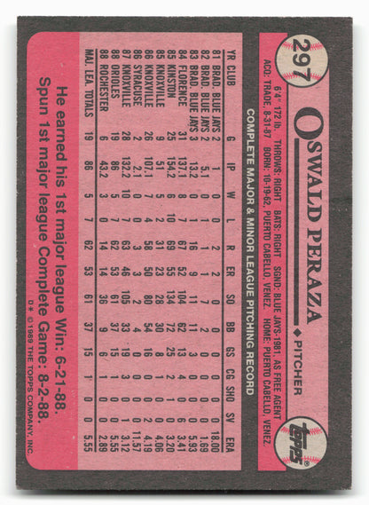 1989 Topps #297 Oswald Peraza