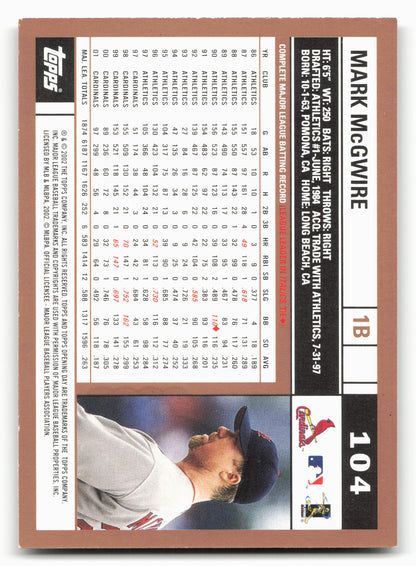 2002 Topps Opening Day #104 Mark McGwire