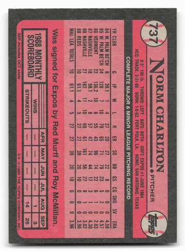 1989 Topps #737 Norm Charlton