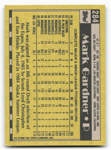 1990 Topps #284 Mark Gardner