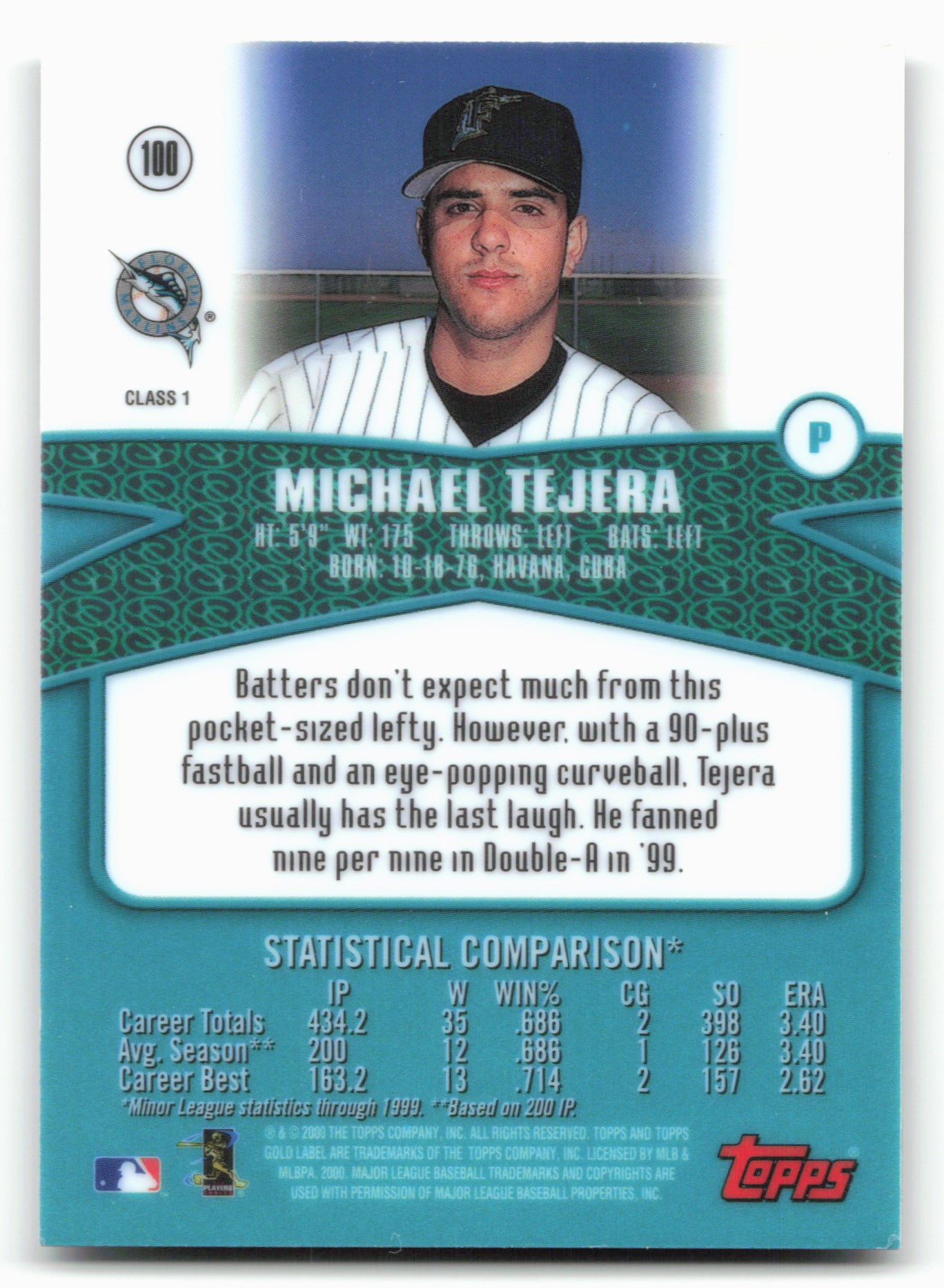 2000 Topps Gold Label #100 Michael Tejera