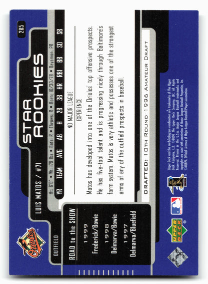 2000 Upper Deck #285 Luis Matos