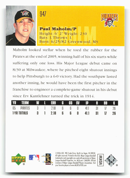 2006 Upper Deck #947 Paul Maholm
