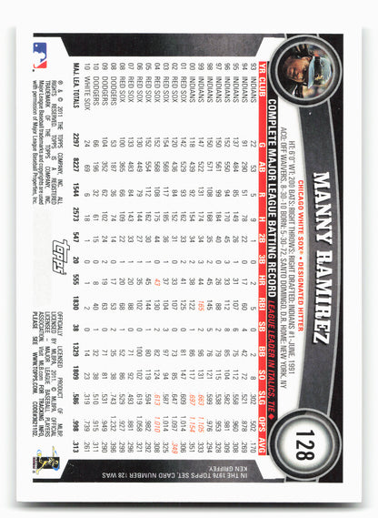 2011 Topps #128a Manny Ramirez