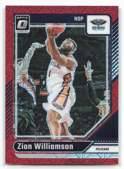 2024-25 Donruss Optic #173 Zion Williamson Choice Red #/88