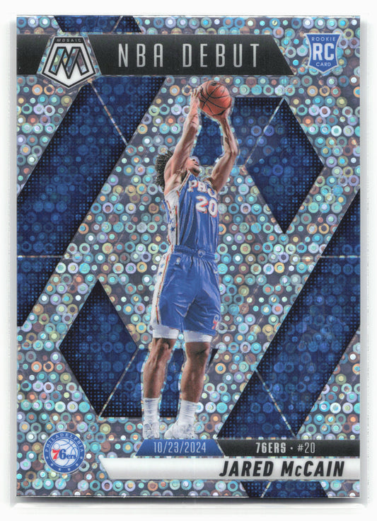 2024-25 Panini Mosaic #263 Jared McCain Fast Break Silver Mosaic