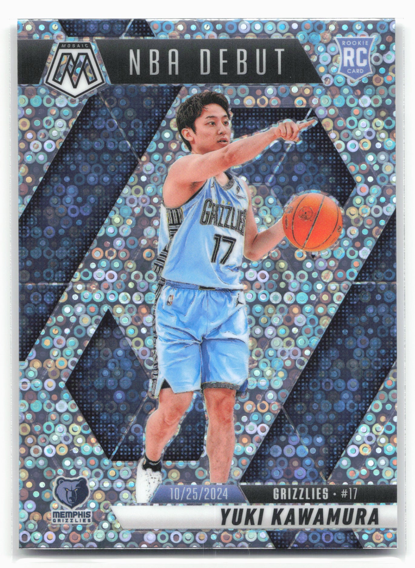 2024-25 Panini Mosaic #265 Yuki Kawamura Fast Break Silver Mosaic