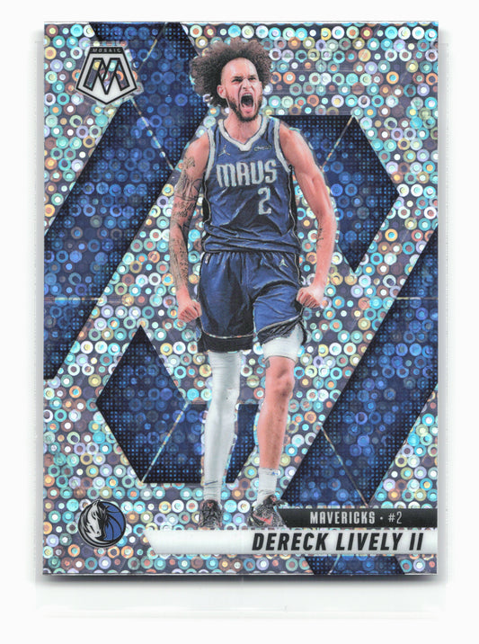 2024-25 Panini Mosaic #115 Dereck Lively II Fast Break Silver Mosaic