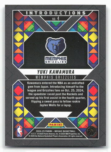 2024-25 Panini Mosaic #4 Yuki Kawamura Introductions