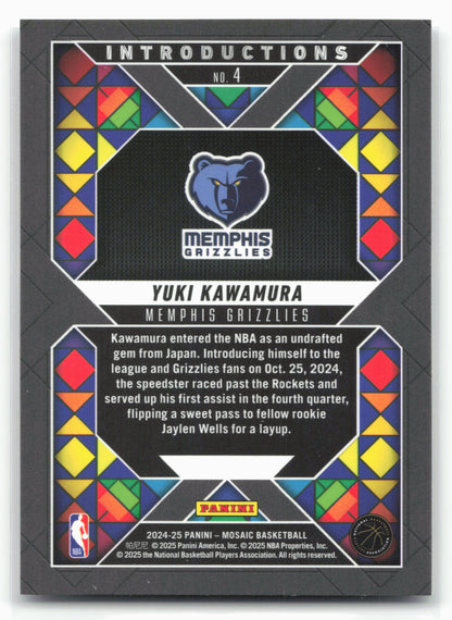 2024-25 Panini Mosaic #4 Yuki Kawamura Introductions