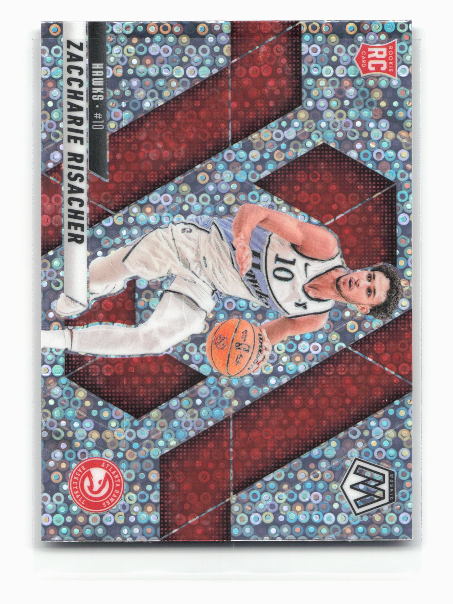 2024-25 Panini Mosaic #213 Zaccharie Risacher Fast Break Silver Mosaic