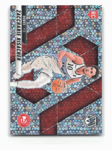 2024-25 Panini Mosaic #213 Zaccharie Risacher Fast Break Silver Mosaic