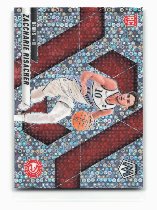 2024-25 Panini Mosaic #213 Zaccharie Risacher Fast Break Silver Mosaic