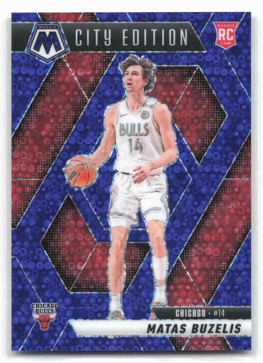 2024-25 Panini Mosaic #273 Matas Buzelis Fast Break Blue Mosaic 83/85
