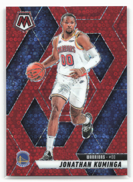 2024-25 Panini Mosaic #193 Jonathan Kuminga Fast Break Red Mosaic 95/99