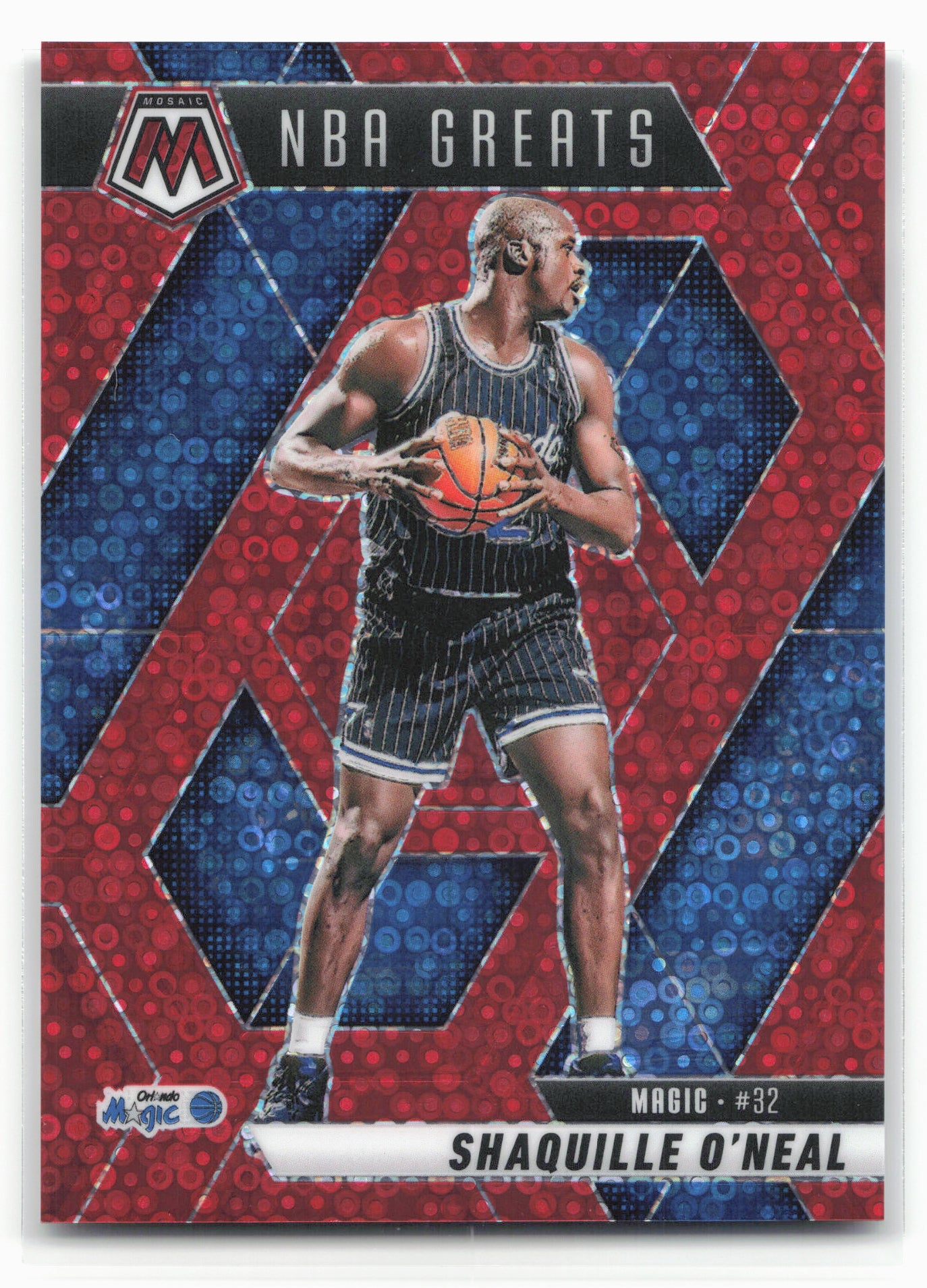 2024-25 Panini Mosaic #297 Shaquille O'Neal Fast Break Red Mosaic #/99