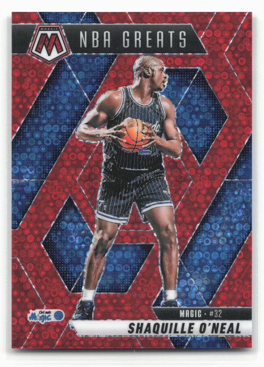 2024-25 Panini Mosaic #297 Shaquille O'Neal Fast Break Red Mosaic #/99