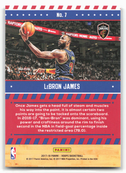 2017-18 Hoops #7 LeBron James Special Delivery