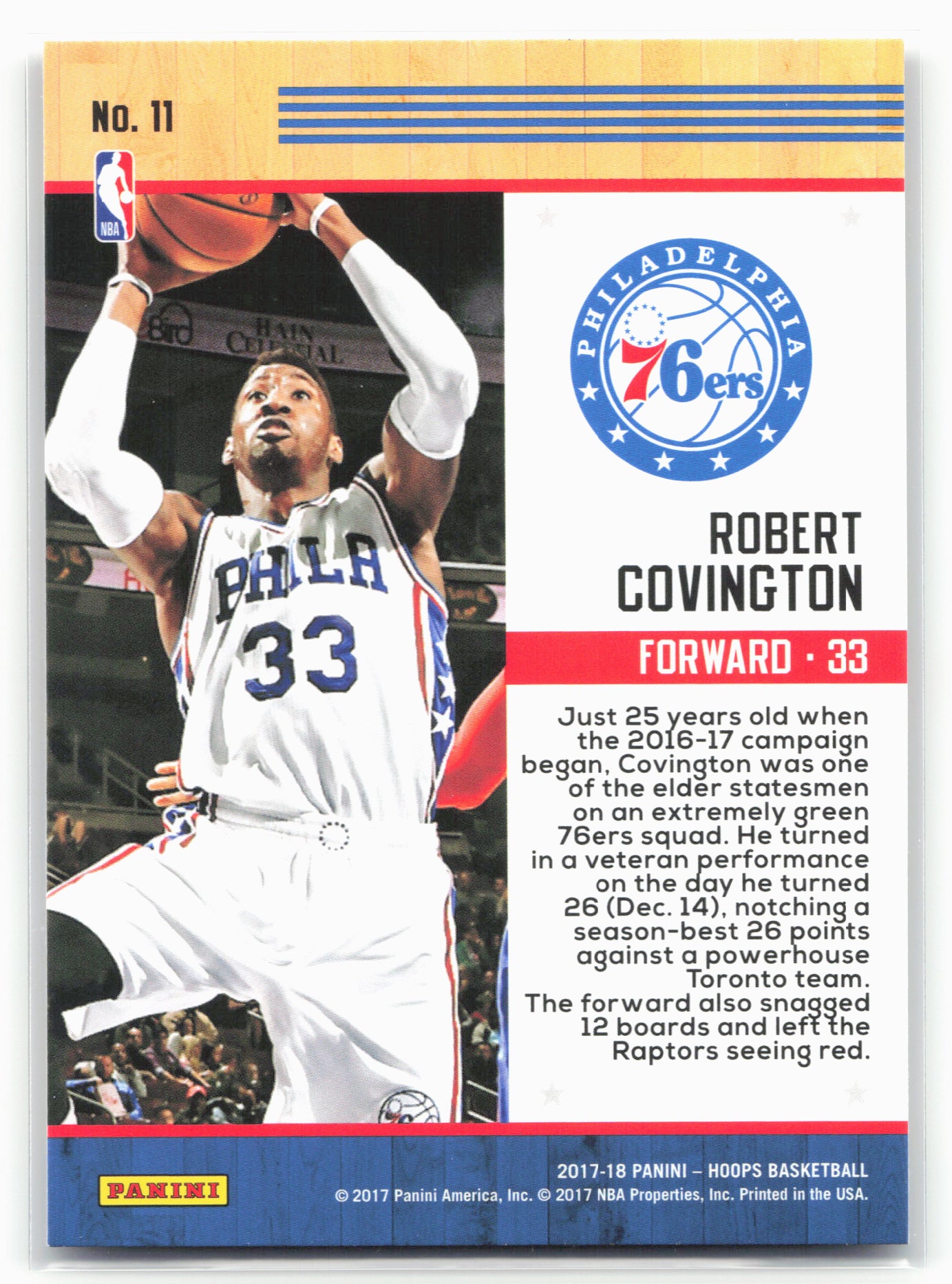 2017-18 Hoops #11 Robert Covington Team Leaders