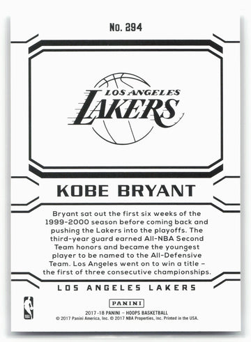 2017-18 Hoops #294 Kobe Bryant 21011