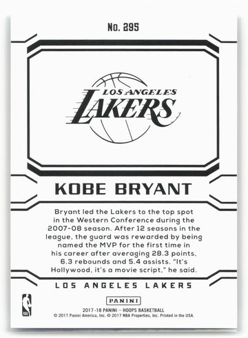 2017-18 Hoops #295 Kobe Bryant 21013