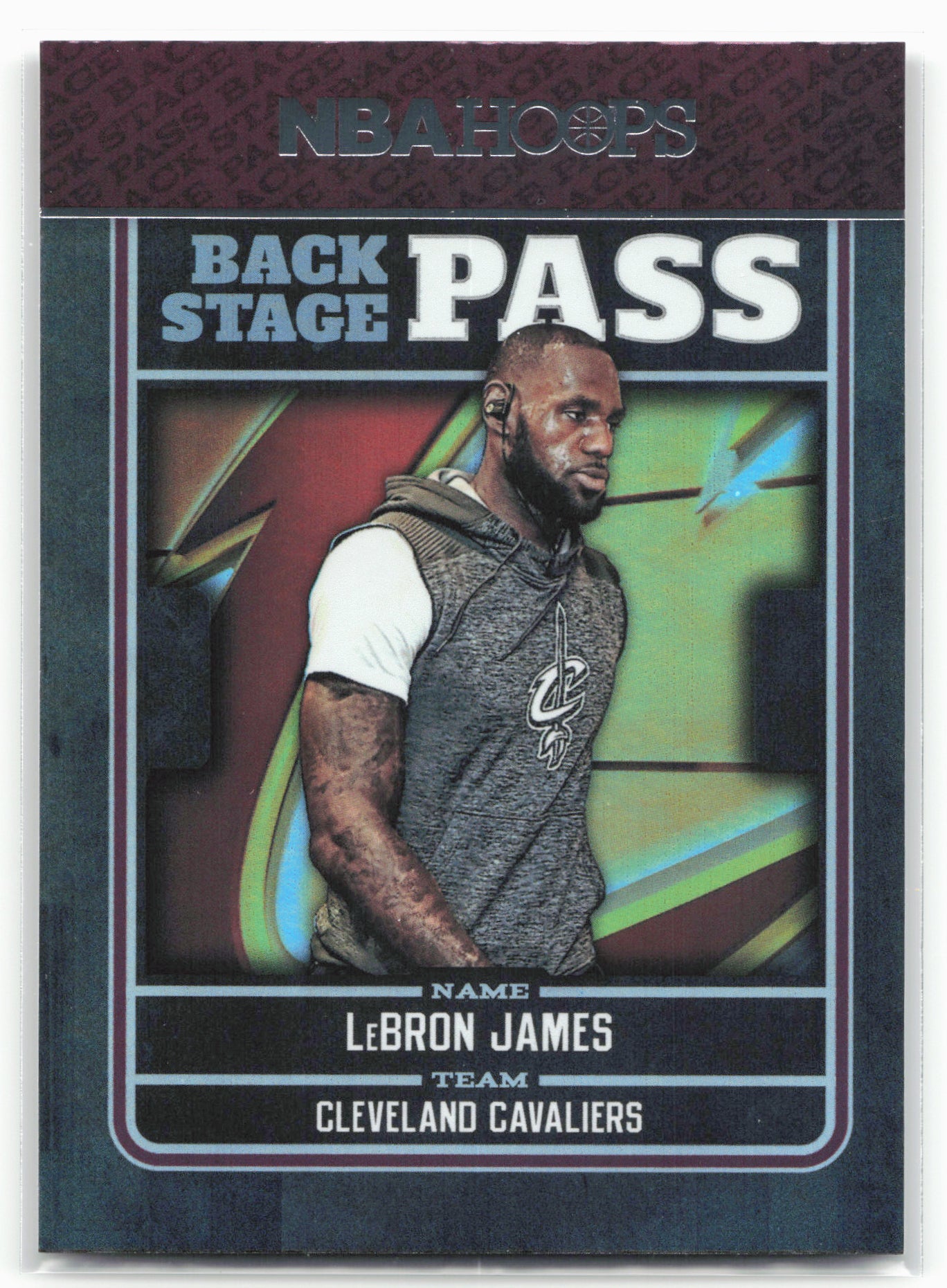 2017-18 Hoops #1 LeBron James Back Stage Pass